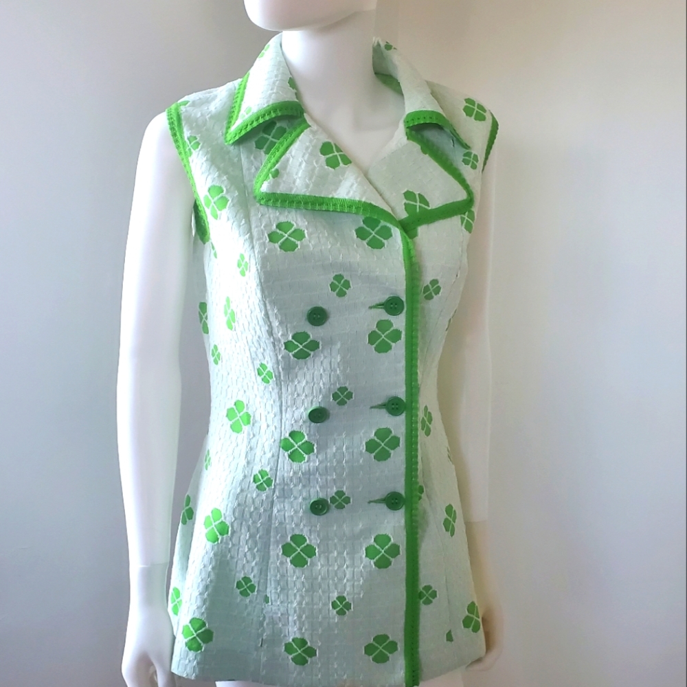 Vintage Double Breasted Tunic Top. Hand Made M-L One of a kind!